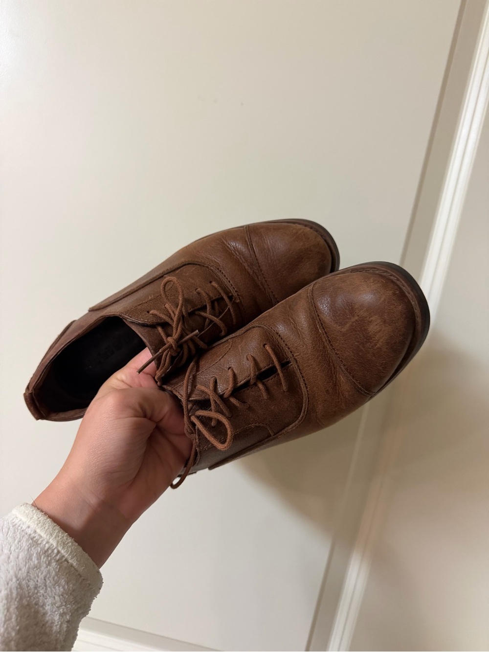 Timberland Women's Brown Leather Lace-Up Oxfords